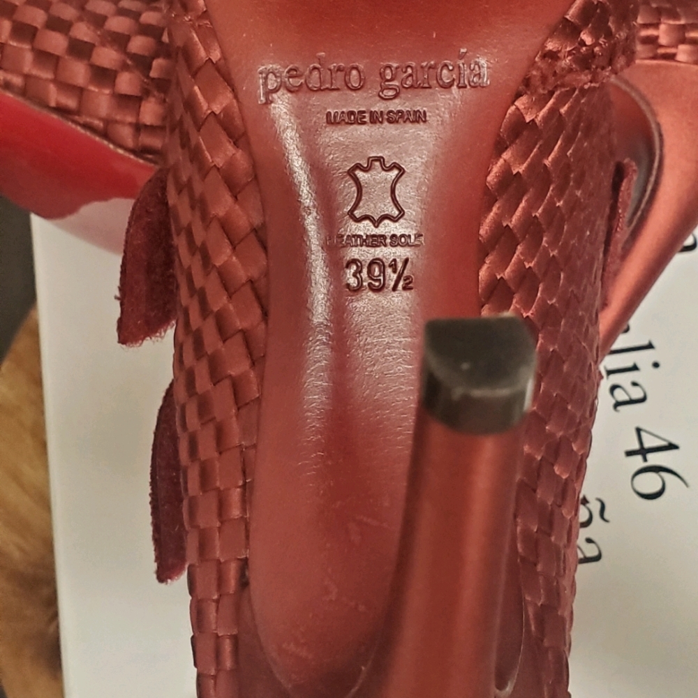 Pedro Garcia Red Satin Heels 9.5/39.5